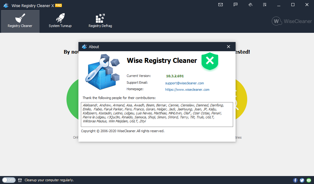 Wise Registry Cleaner Pro 11.1.1.716 free instal