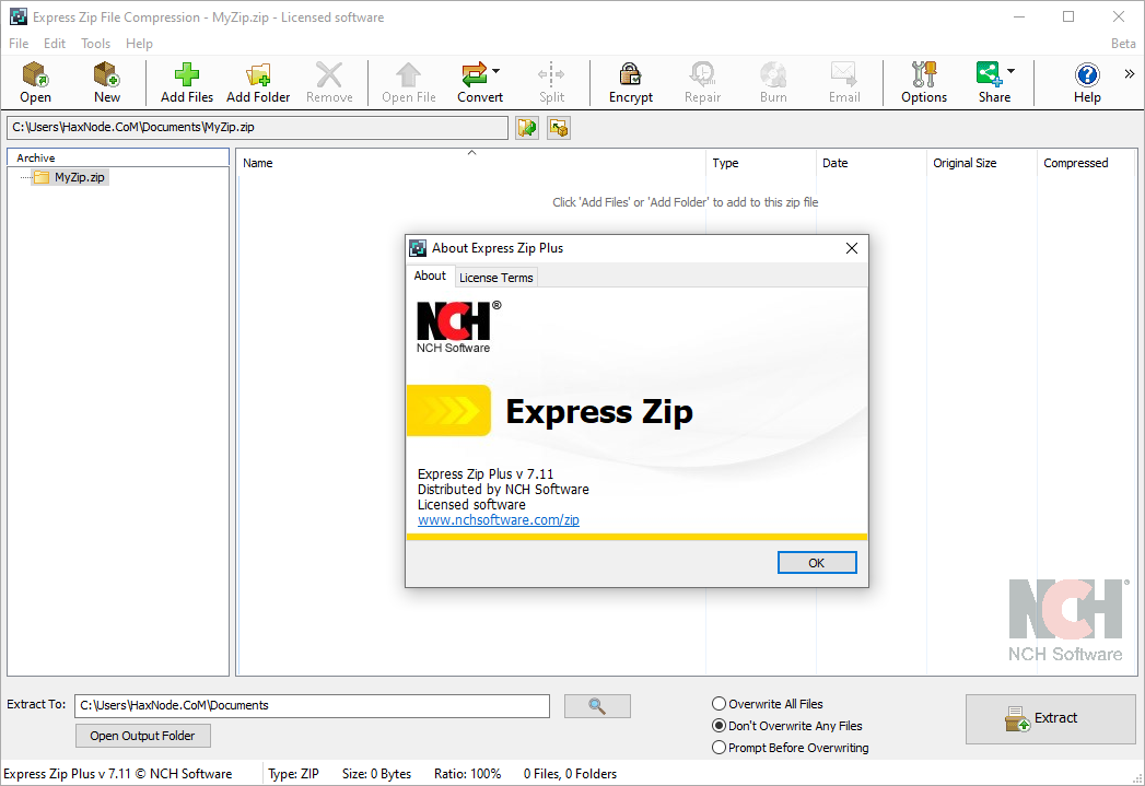 download the new Zip Express 2.18.2.1