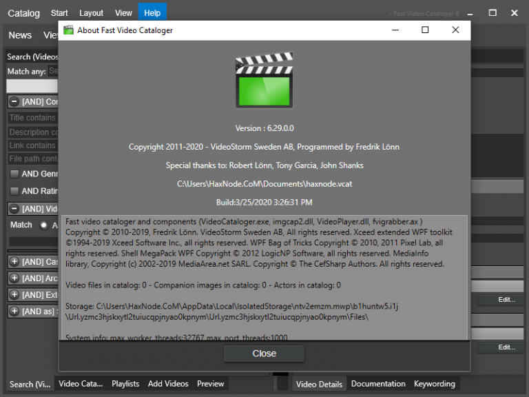 Fast Video Cataloger 8.5.5.0 for windows download free