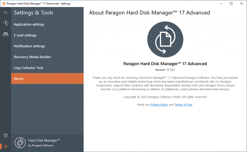 paragon hard disk manager location address
