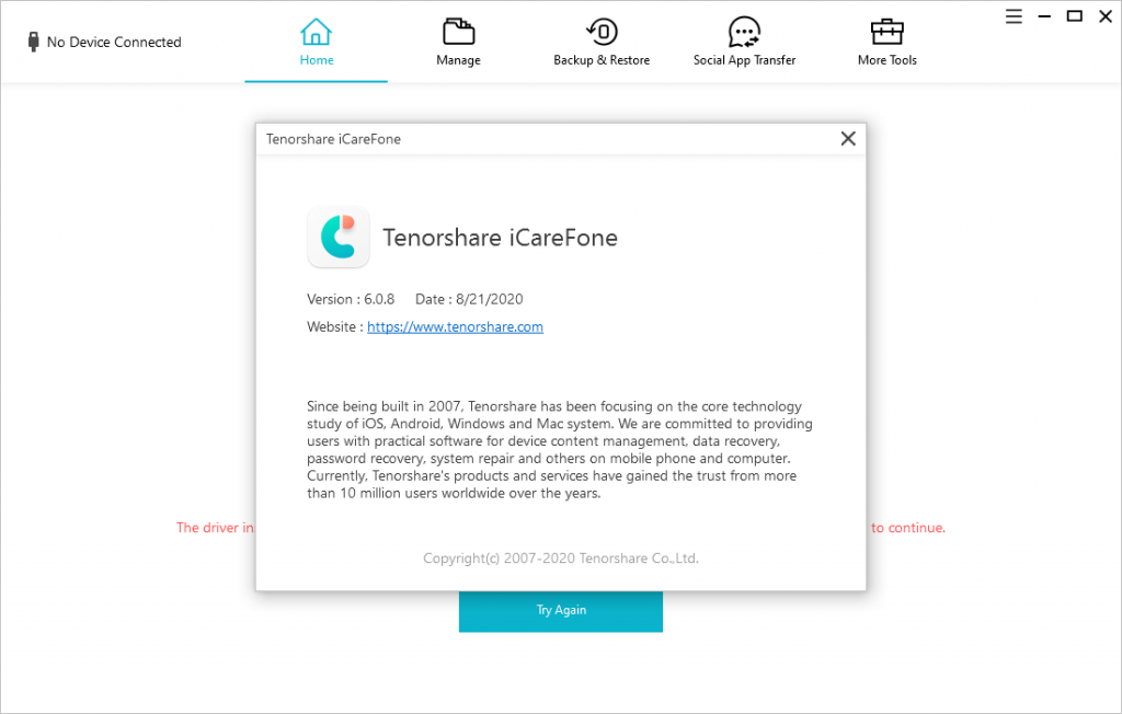 Tenorshare iCareFone 8.8.1.14 for ios instal