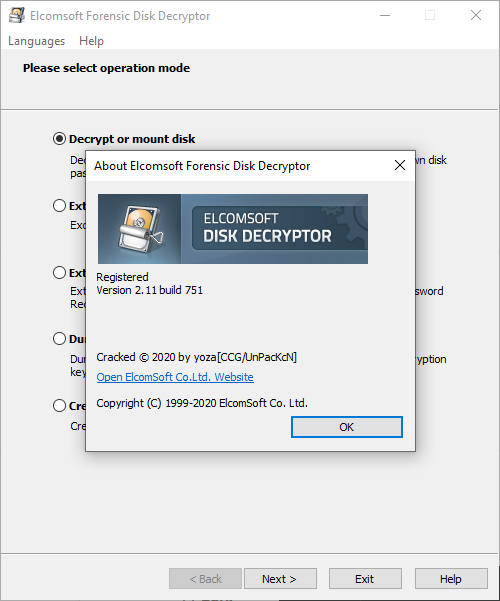 Elcomsoft Forensic Disk Decryptor 2.20.1011 download the new for windows
