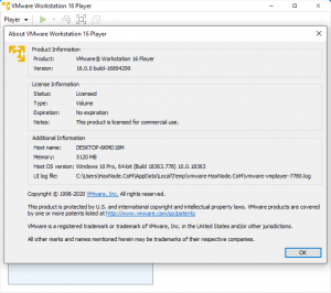 vmwareworkstatinplayer16.0.0