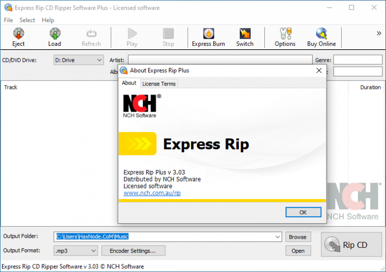 nch express rip plus 1.85 serial key