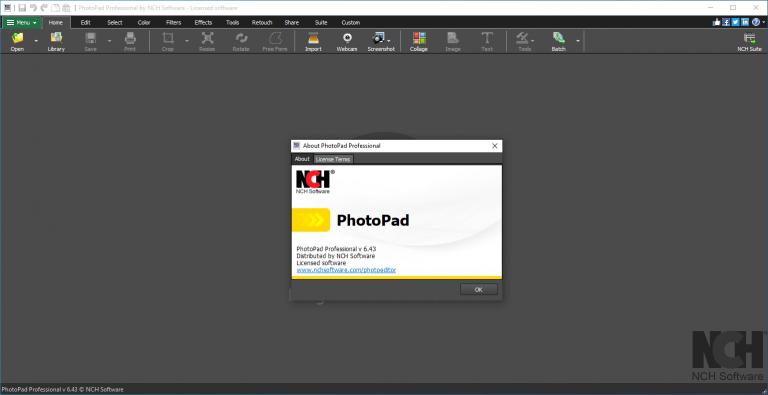 NCH PhotoPad Image Editor 11.56 free instal