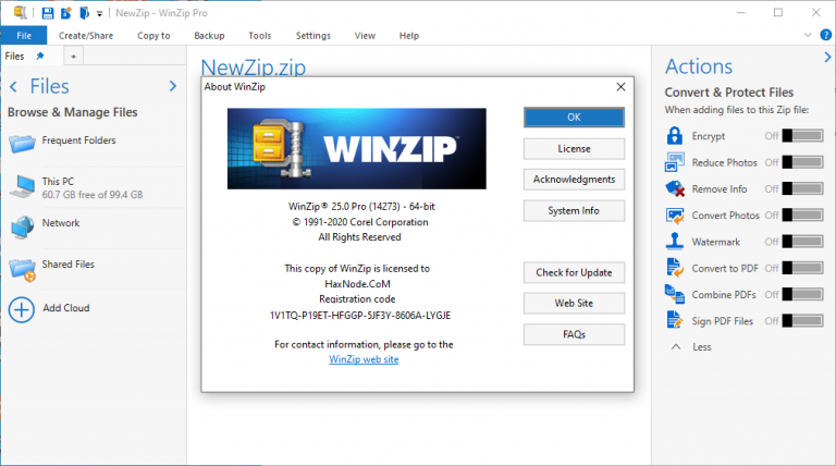 winzip 25.0 activation key