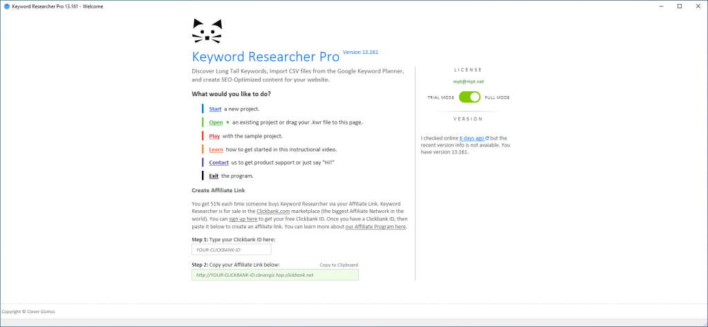 instal Keyword Researcher Pro 13.243
