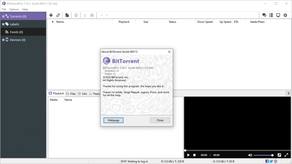 instaling BitTorrent Pro 7.11.0.46857
