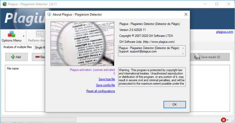 Plagius Professional 2.8.6 free download