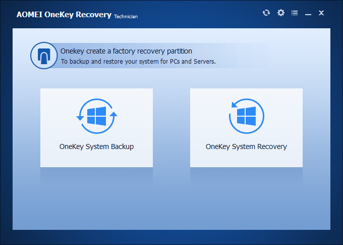 AOMEI OneKey Recovery crack