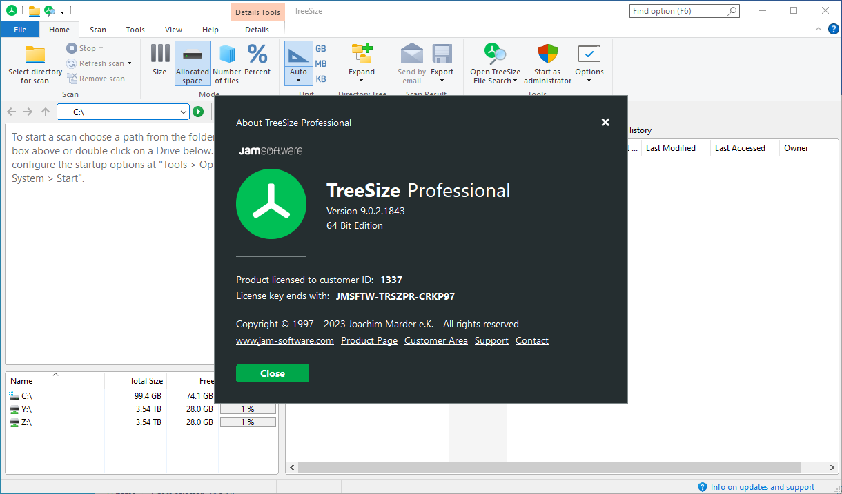 TreeSize Professional 9.0.2.1843 free instals