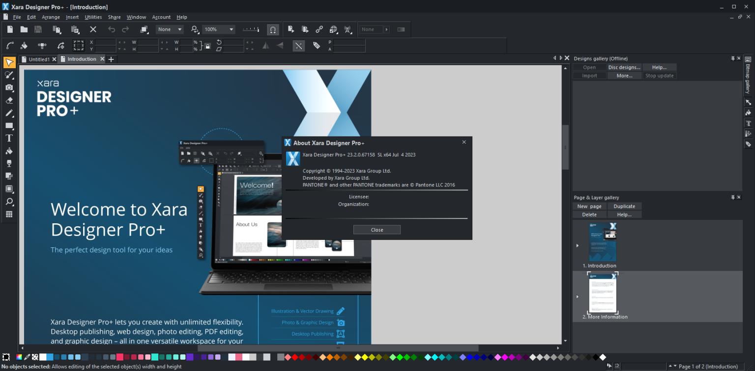 Xara Designer Pro Plus X 23.2.0.67158 instaling