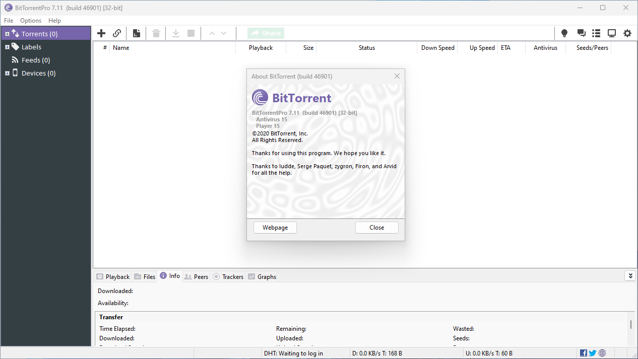 instal BitTorrent Pro 7.11.0.46901 free