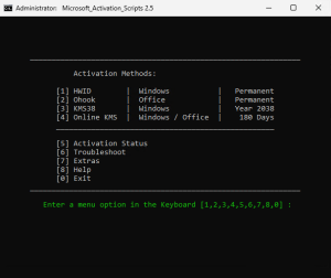 microsoft activation scripts