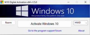 w10 digital activation